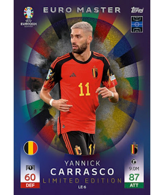 Topps Match Attax UEFA EURO 2024 Euro Master Limited Edition Yannick Carrasco (Belgium)